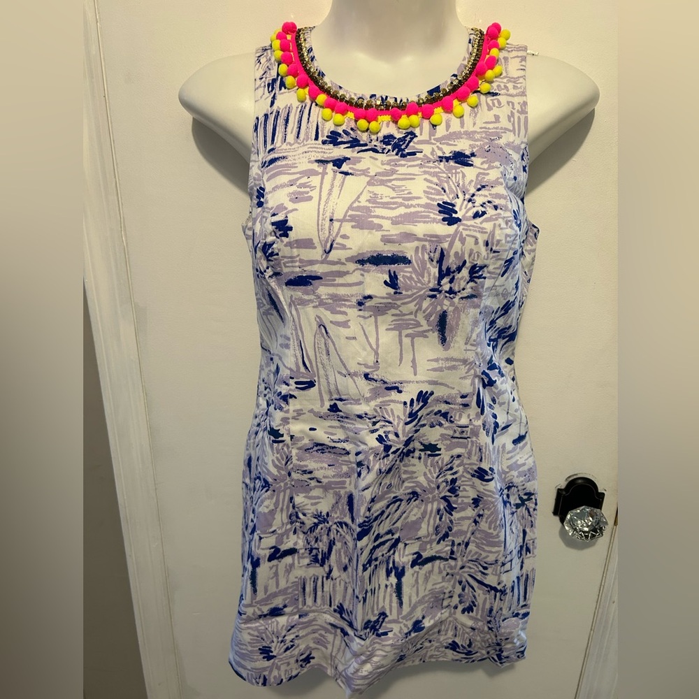 NEW - Lilly Pulitzer - MILA Shift Dress - Lilac Verben Rock The Dock - Size: 12
